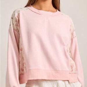 Mustard Seed Pink Floral Sweatshirt